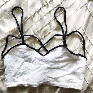 white bralette
